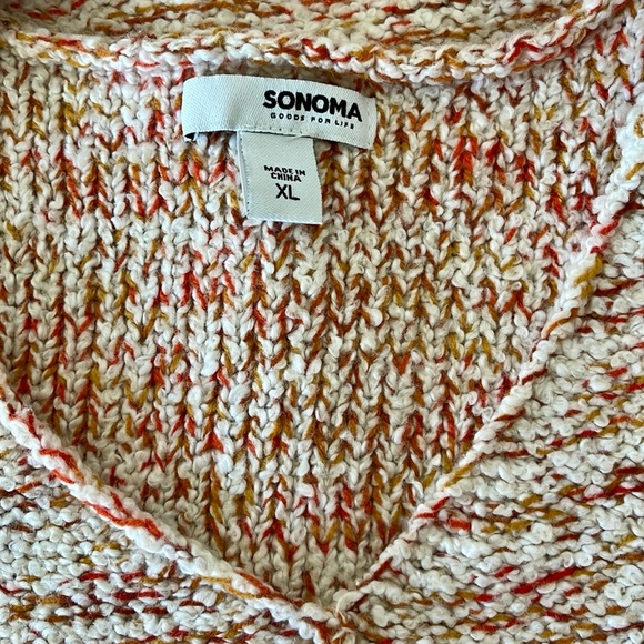 Sonoma goods for life, V-neck super soft tweed tunic sweater, size: XL - Picture 5 of 10